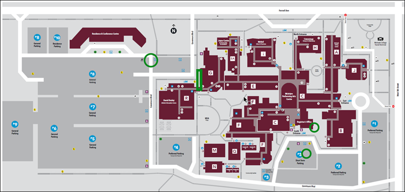 Figure 1: Fennell Campus - Areas of work