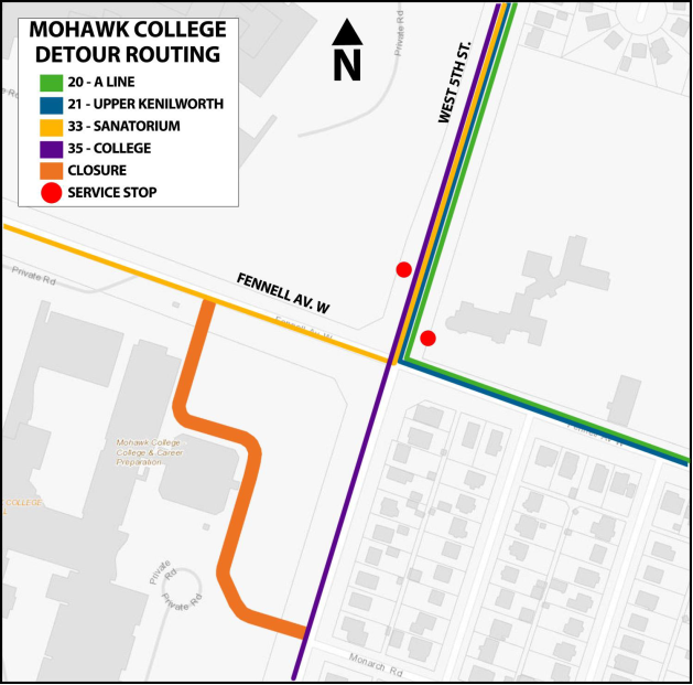 HSR Transit Detour Map