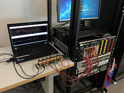 Photo of the multi-variable control setup using the Xiera controller and the OPAL-RT system.