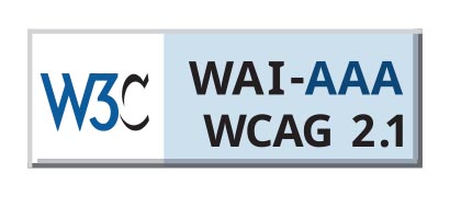 Logo that shows W3C, WAI- AAA and WCAG 2.1