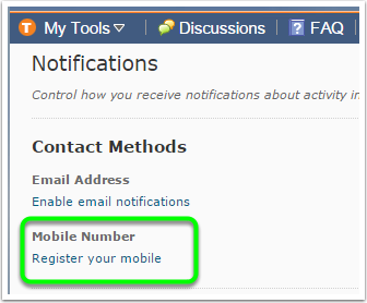 Step four Click on Register your mobile