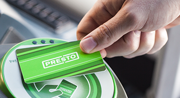 hand holding presto card