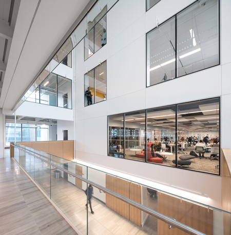 Inside of The Joyce Centre for Partnership and Innovation building.