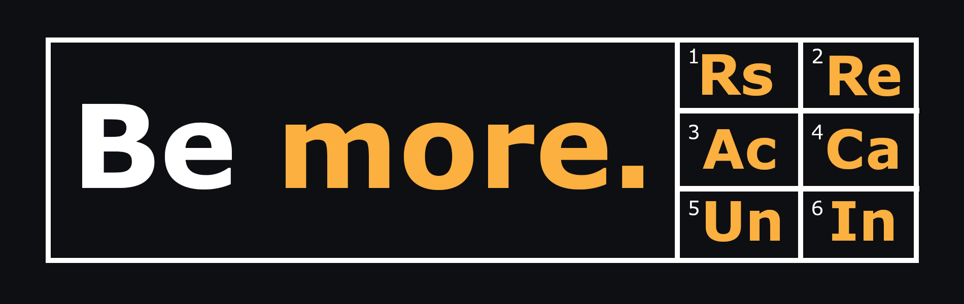 Be More - Responsible, Respectful, Accountable, Caring, Understanding and Inclusive