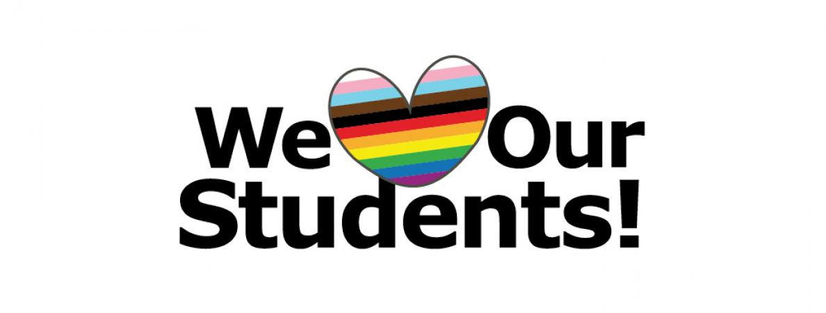 We Heart Our Students logo with a heart feature