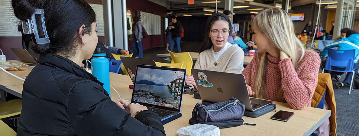 Group of students working together