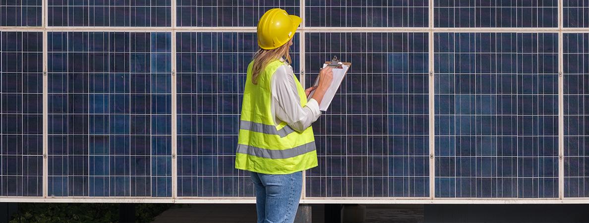 Environmental Project Coordinator inspecting field work