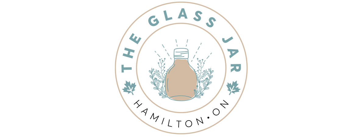 the glass jar Hamilton logo