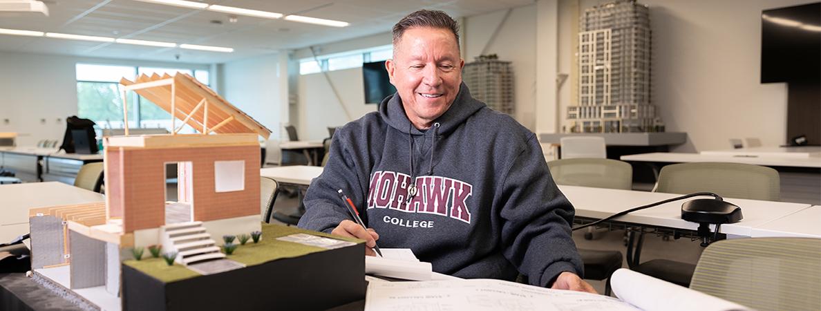Shane in the Architectural Technology lab.