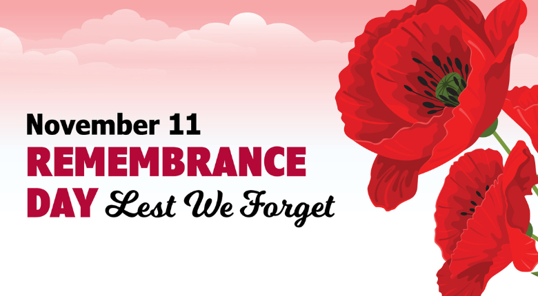November 11 Remembrance Day - Lest We Forget