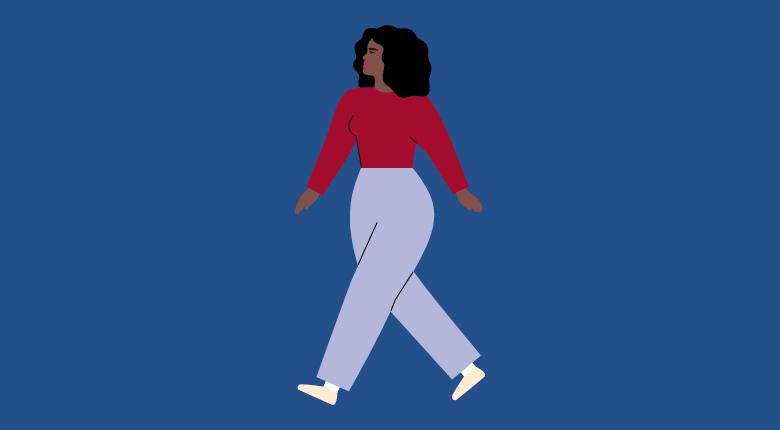 Black woman walking