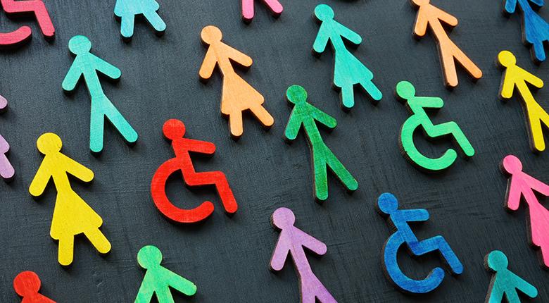 Multicolor cutouts of people