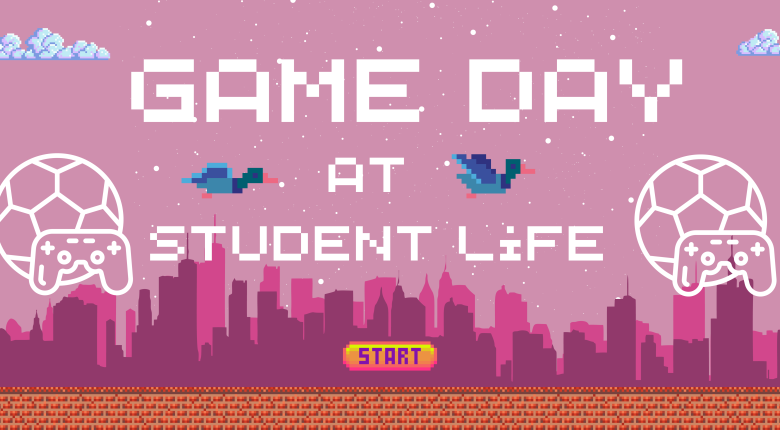 a video game graphic with gaming controllers