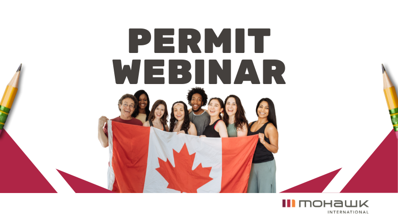 Students holding a Canadian flag