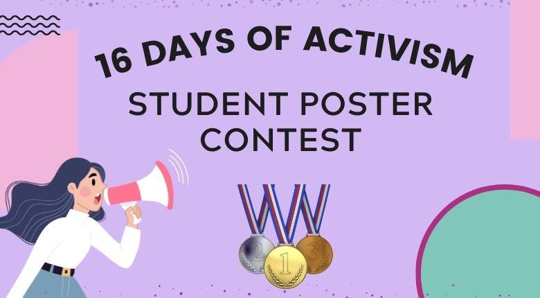 Header with Text saying "16 Days of Activism Student Poster Contest"