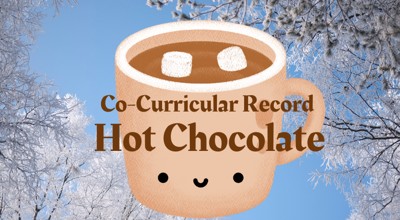 co-curricular record hot chocolate - hot chocolate in a mug with marshmallows