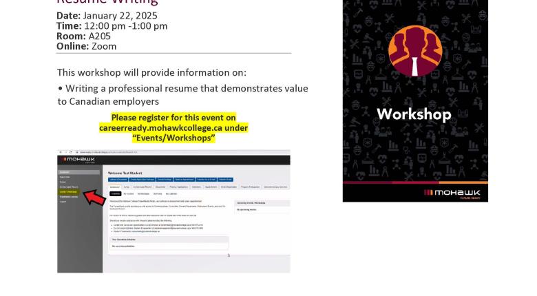 An image with the details of the event as described in the post