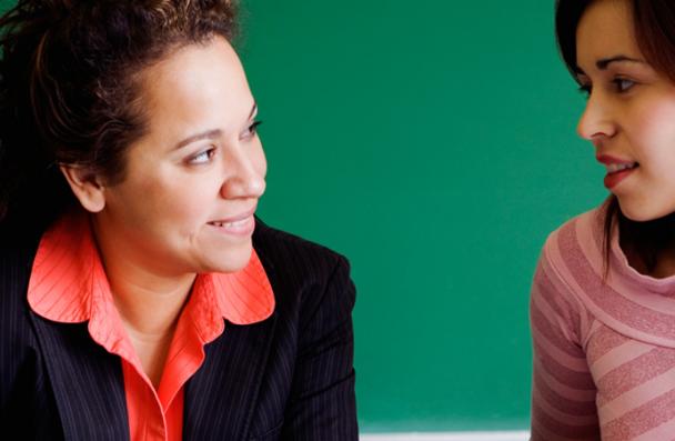 a consultant helping a student