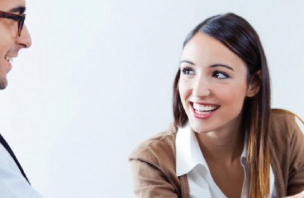 People at work smiling