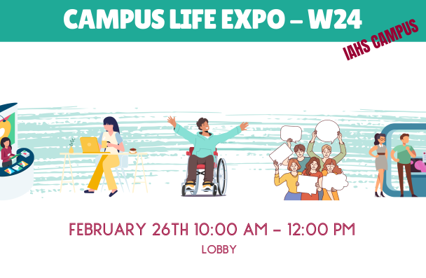 Promo Graphic for campus life expo - W24 IAHS campus