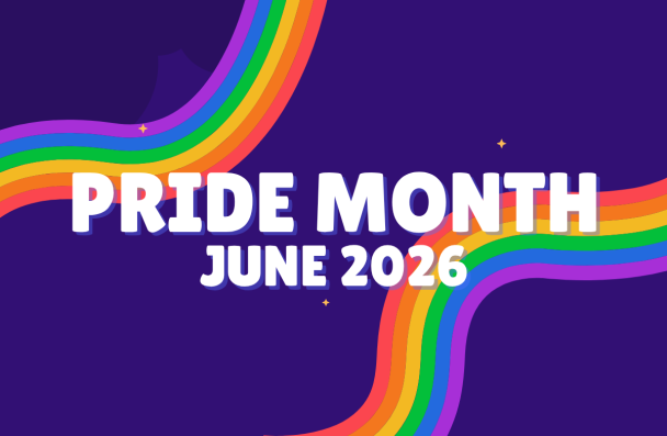 Text reads: Pride Month June 2026