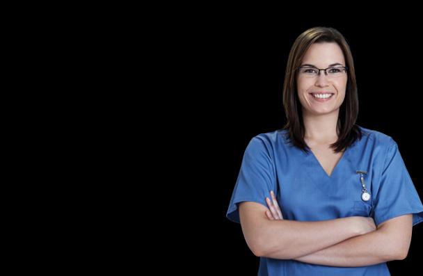 Nurse smiling with arms crossed