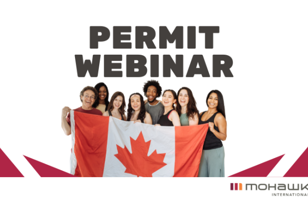Students holding a Canadian flag