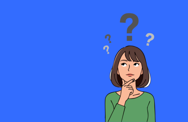 icon of a female with four question mark symbols above her head