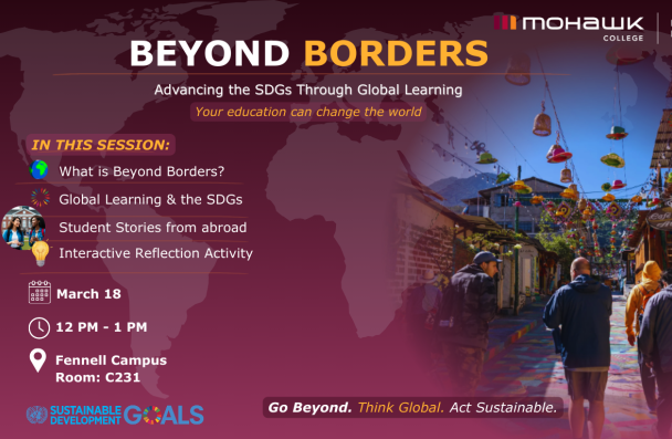 Description of session - What to learn about Beyond Borders, Sustainable Development Goals, Students stories from abroad