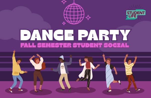students dancing under a disco ball