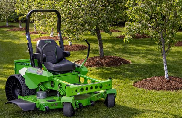 MeanGreenMower on the ground