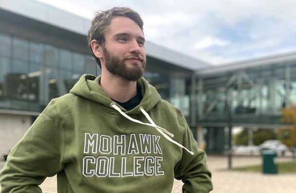 Calum standing in the MSA Plaza