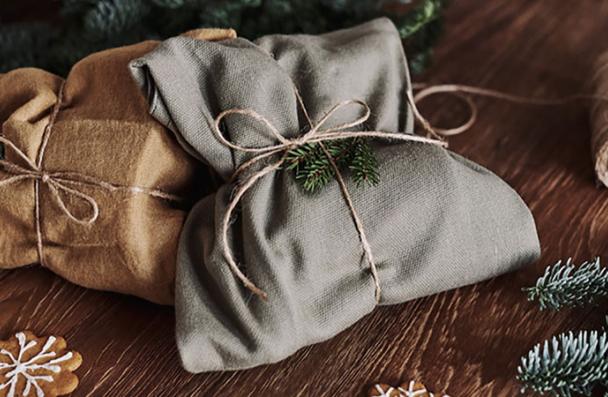 Eco-friendly Gift Wrapped for Christmas