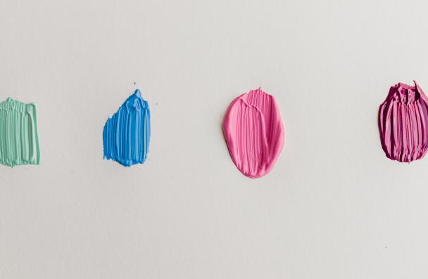 paint splotches on wall