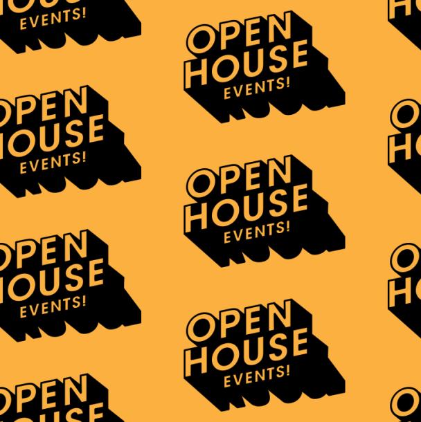 Open House Events repeated as a background