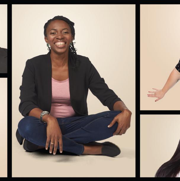 Students posing