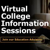 event photo with copy Virtual College Information Sessions